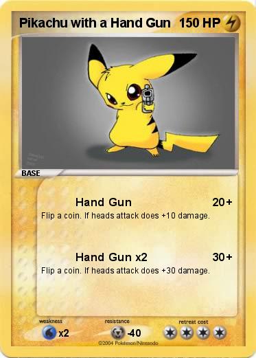 Pokemon Pikachu with a Hand Gun