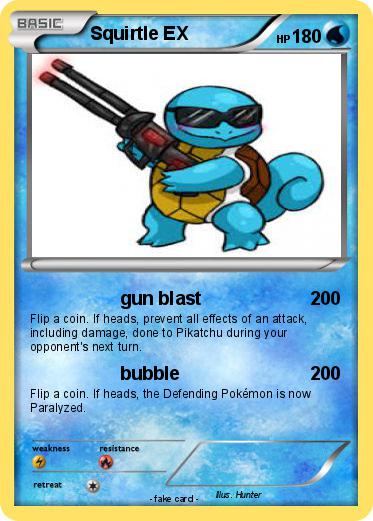 Pokémon Squirtle EX 15 15 - gun blast - My Pokemon Card