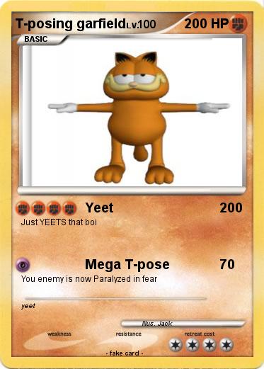Pokemon T-posing garfield