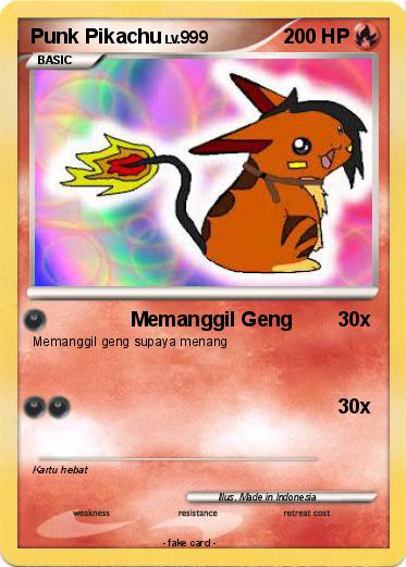Pokemon Punk Pikachu