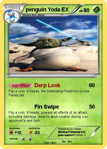 Pokemon penguin Yoda EX