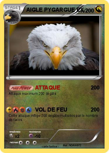 Pokemon AIGLE PYGARGUE EX