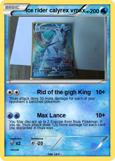 Pokemon Ice rider calyrex vmax