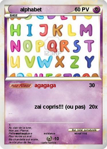 Pokemon alphabet