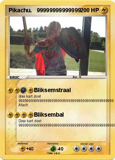 Pokemon Pikachu.   99999999999999