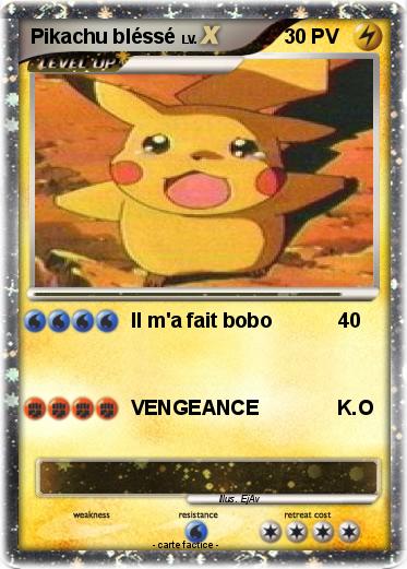 Pokemon Pikachu bléssé
