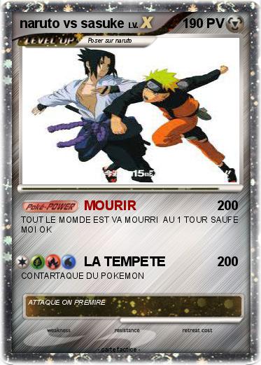 Pokemon naruto vs sasuke