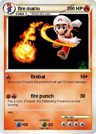 Pokemon fire mario