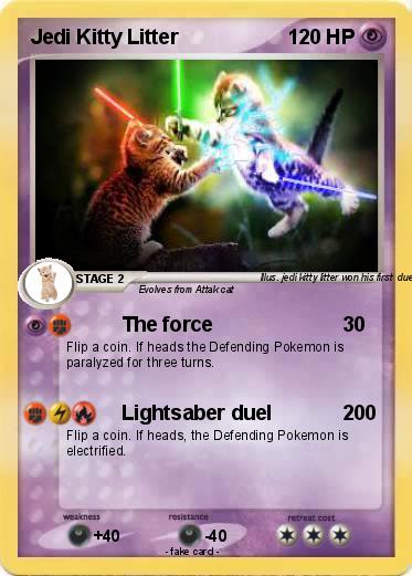Pokemon Jedi Kitty Litter