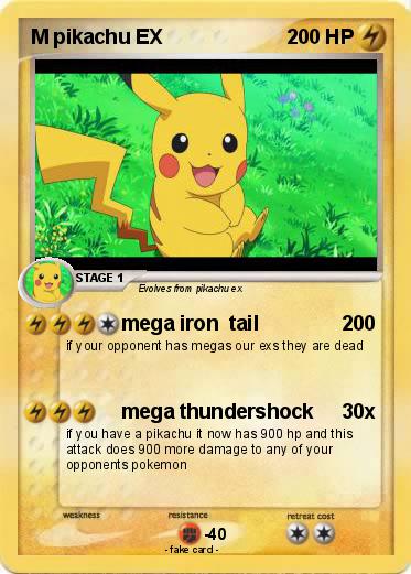 Pokemon M pikachu EX