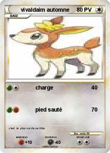 Pokémon vivaldaim automne 1 1 - charge - Ma carte Pokémon