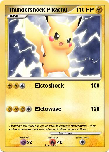 Pokemon Thundershock Pikachu