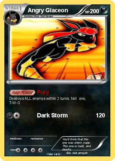 Pokemon Angry Glaceon
