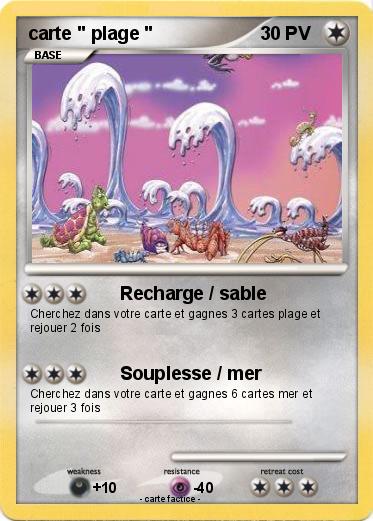 Pokemon carte " plage "