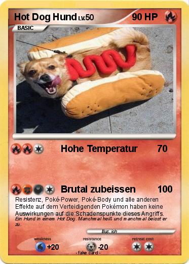 Pokemon Hot Dog Hund