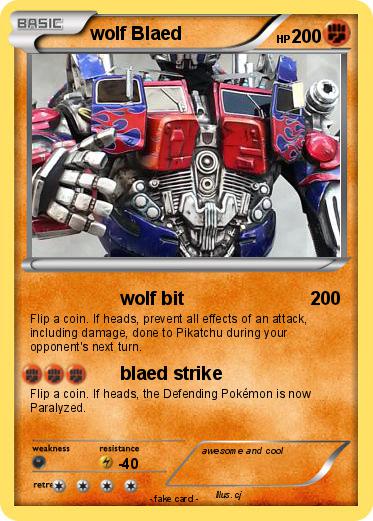 Pokemon wolf Blaed