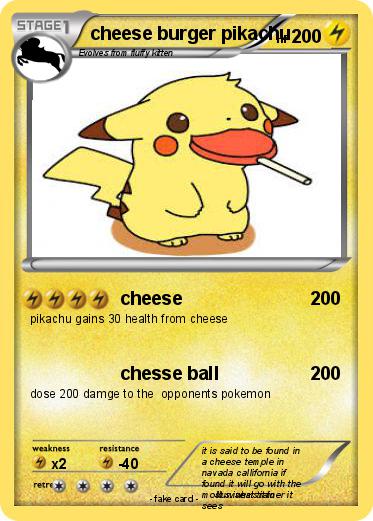 Pokemon cheese burger pikachu
