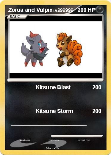 Pokemon Zorua and Vulpix
