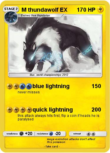 Pokemon M thundawolf EX