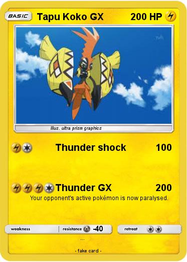 Pokemon Tapu Koko GX