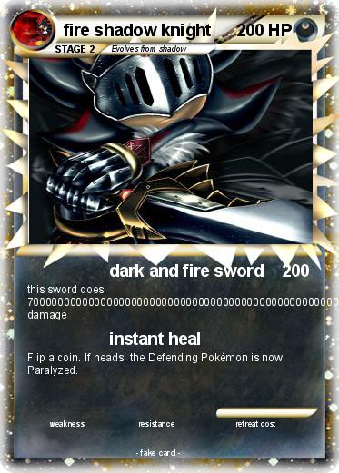 Pokemon fire shadow knight