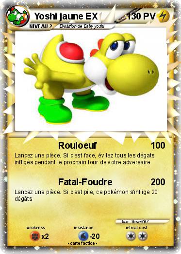 Pokemon Yoshi jaune EX