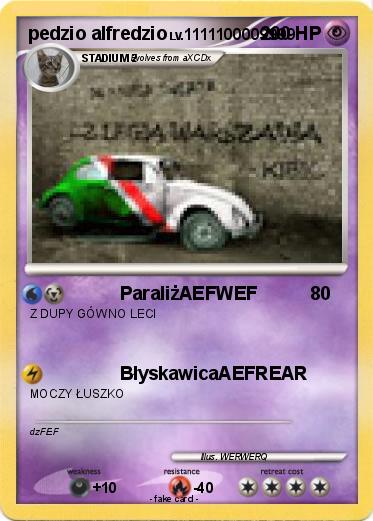 Pokemon pedzio alfredzio