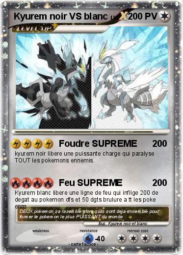 Pokemon Kyurem noir VS blanc