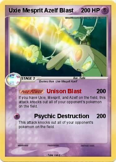 Pokemon Uxie Mesprit Azelf Blast