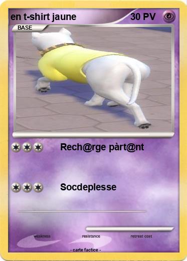 Pokemon en t-shirt jaune
