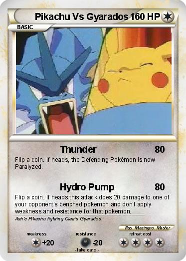 Pokemon Pikachu Vs Gyarados