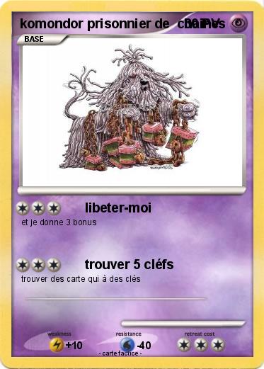 Pokemon komondor prisonnier de  chaines