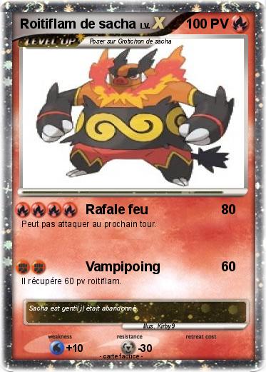 Pokemon Roitiflam de sacha