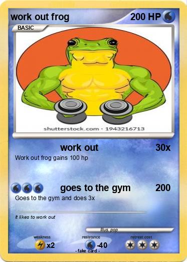 Pokemon work out frog