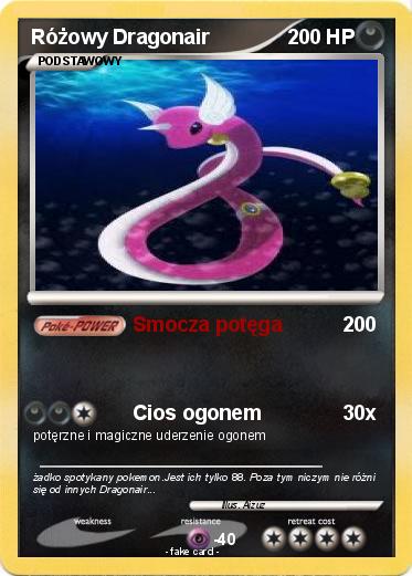 Pokemon Różowy Dragonair