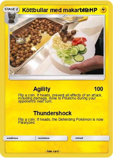 Pokemon Köttbullar med makaroner