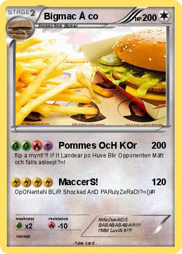 Pokemon Bigmac Å co