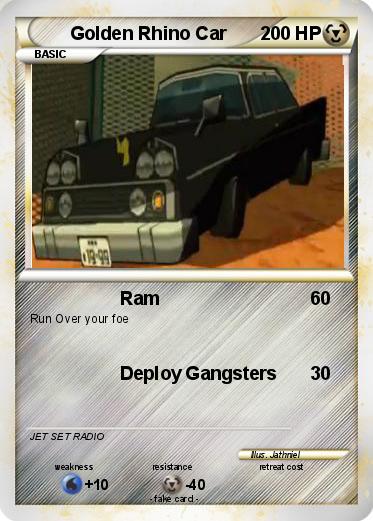 Pokemon Golden Rhino Car