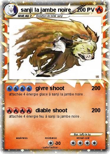 Pokemon sanji la jambe noire