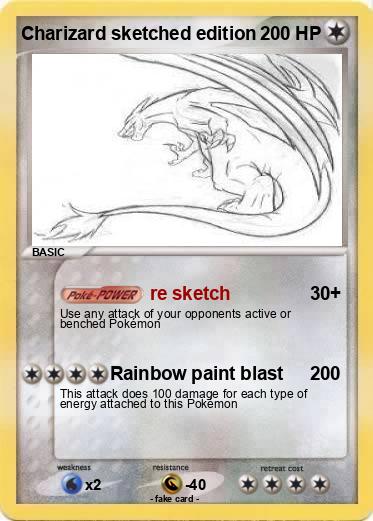 Pokemon Charizard sketched edition