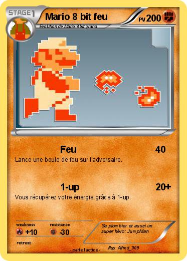Pokemon Mario 8 bit feu