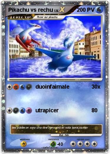 Pokemon Pikachu vs rechu