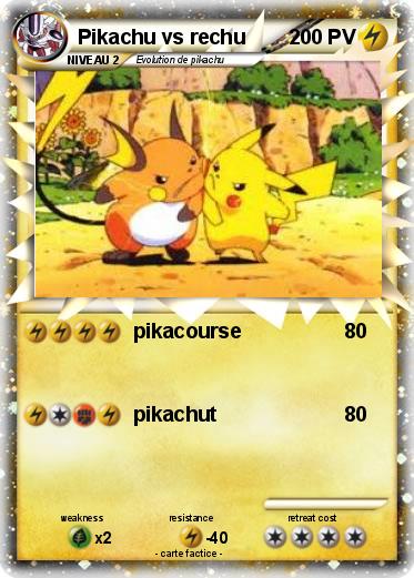 Pokemon Pikachu vs rechu