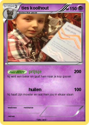 Pokemon ties koolhout
