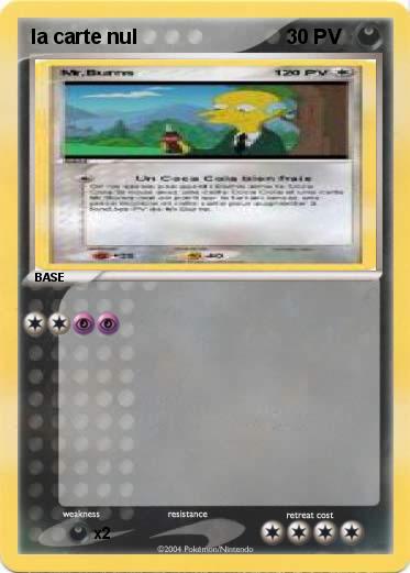 Pokemon la carte nul