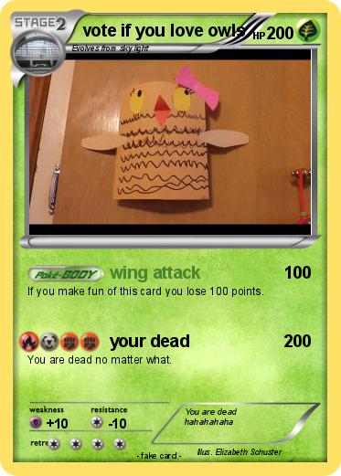 Pokemon vote if you love owls