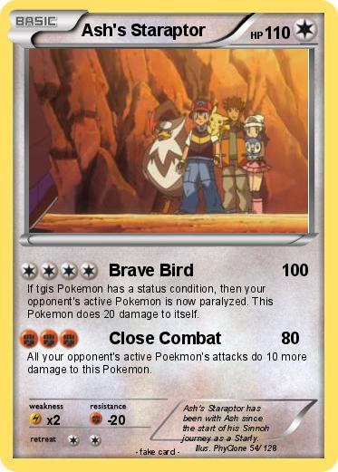 Pokemon Ash's Staraptor