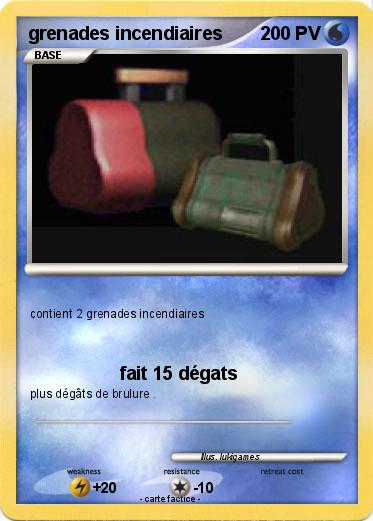 Pokemon grenades incendiaires