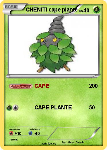 Pokemon CHENITI cape plante