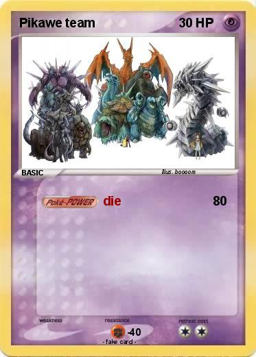 Pokemon Pikawe team